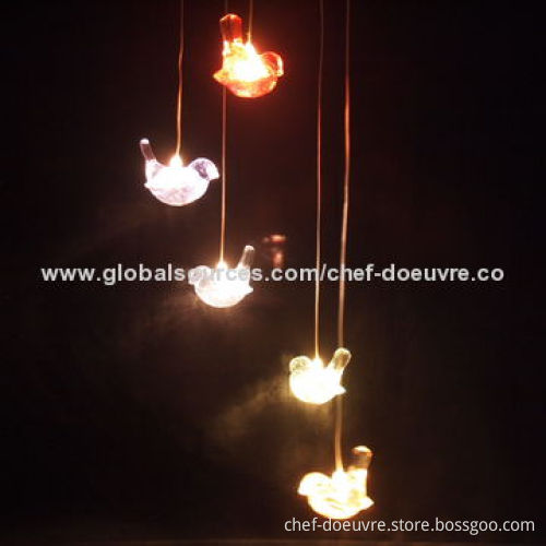 Battery-operated Robin Bird Hanging UFO with LED